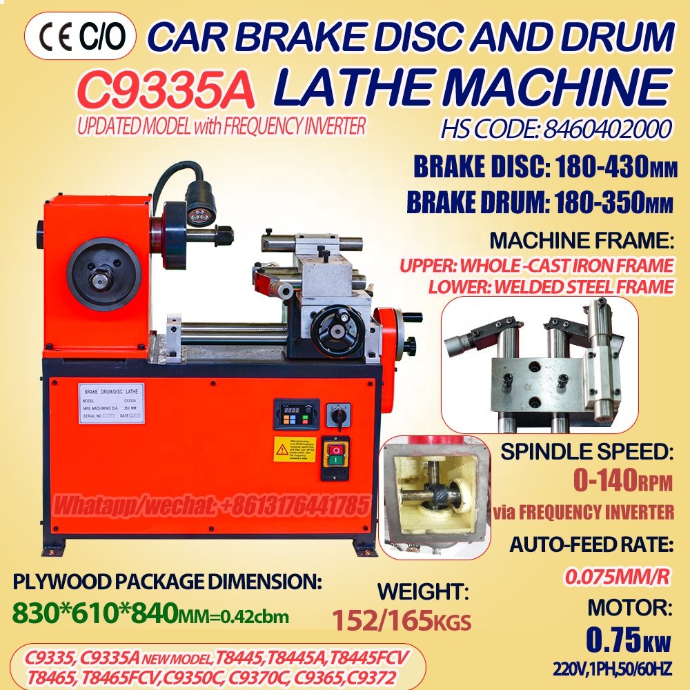 CE Approval Brake Cutting Disc Brake Drum Cutting Lathe Machine C9335 C9335A