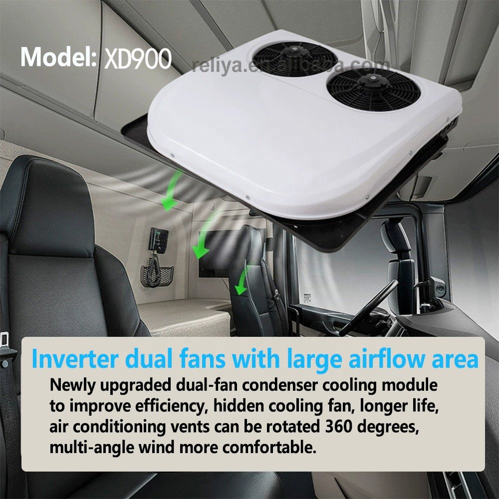 New Dual Fan 12V Auto Air Conditioning 24v Parking Electric Air Conditioner