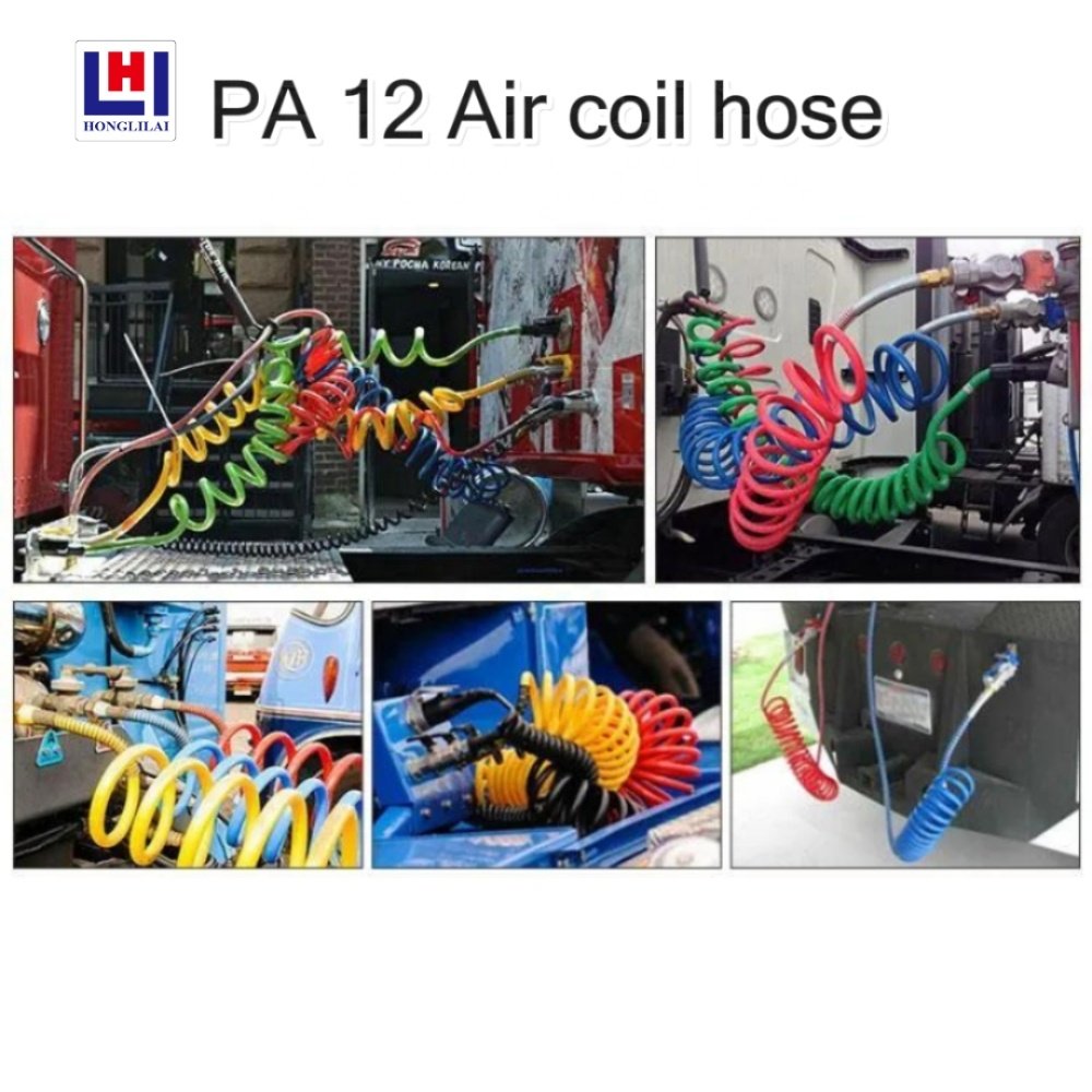 Universal Auto Trailer Truck Pneumatic Air Brake PA12 Tube 22 Turns 28 Turns Spiral Coil Nylon Hose