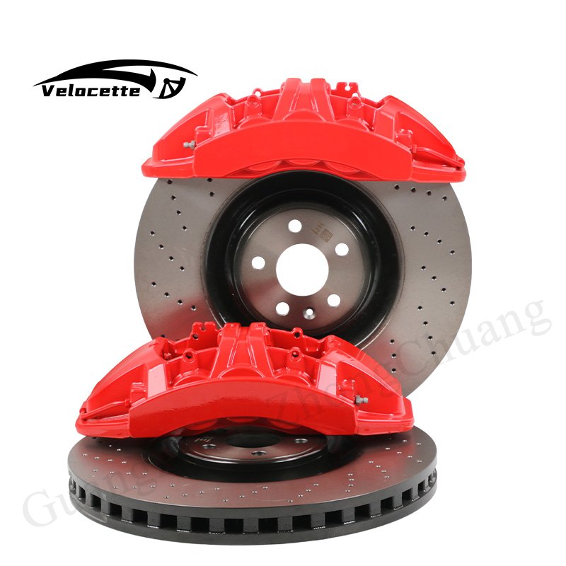 Original Caliper 4 Pot Big Brake Set 393mm Disc Caliper Brake Kit 18 Inch Rim for Zeekr 001 009 X AUDI A8 Q8 BMW E39 Lynk & Co