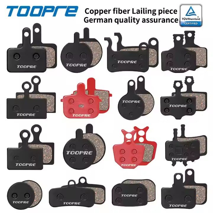 TOOPRE Mountain Bike Brake Pads to Make Electric Bike Road Bike Semi-metal Brake Pads Friction Pads Bicycle Accessories