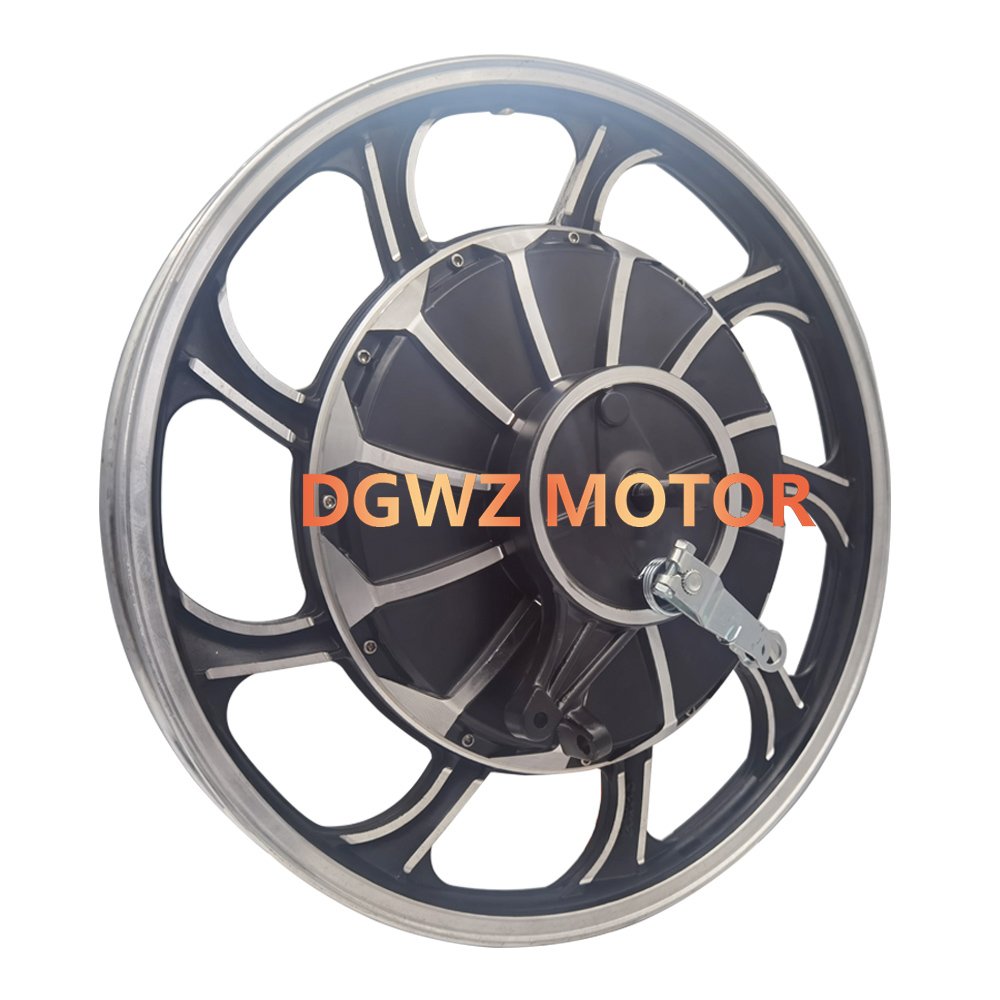 17 Inch 48V 60V 1000W 1500W Brushless Gearless Aluminum Alloy Electric Motorcycle Bicycle Hub Motor With Drum Brake and Sprocket