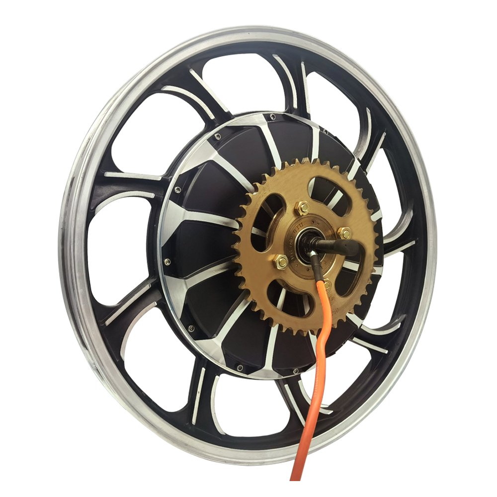 17 Inch 48V 60V 1000W 1500W Brushless Gearless Aluminum Alloy Electric Motorcycle Bicycle Hub Motor With Drum Brake and Sprocket