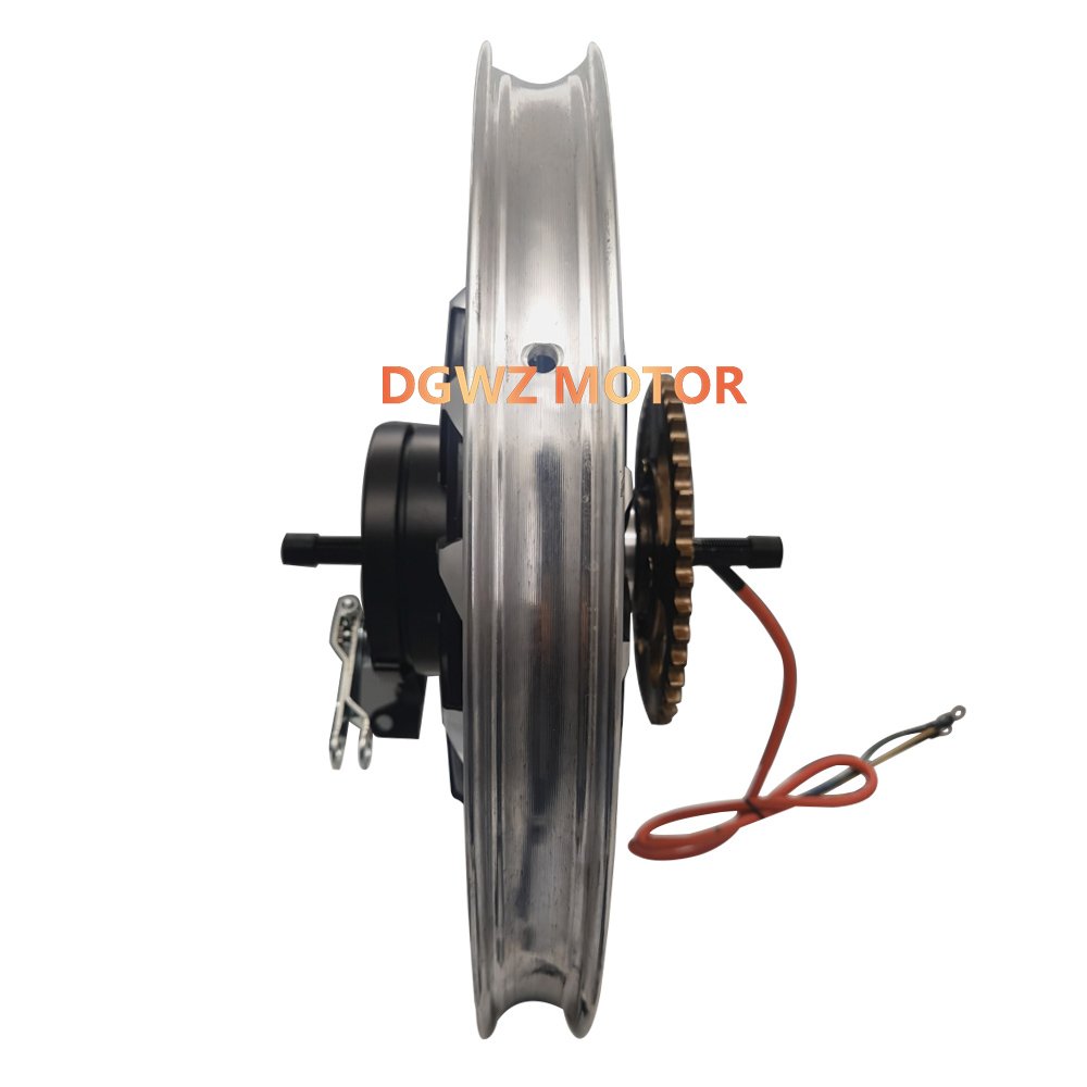 17 Inch 48V 60V 1000W 1500W Brushless Gearless Aluminum Alloy Electric Motorcycle Bicycle Hub Motor With Drum Brake and Sprocket