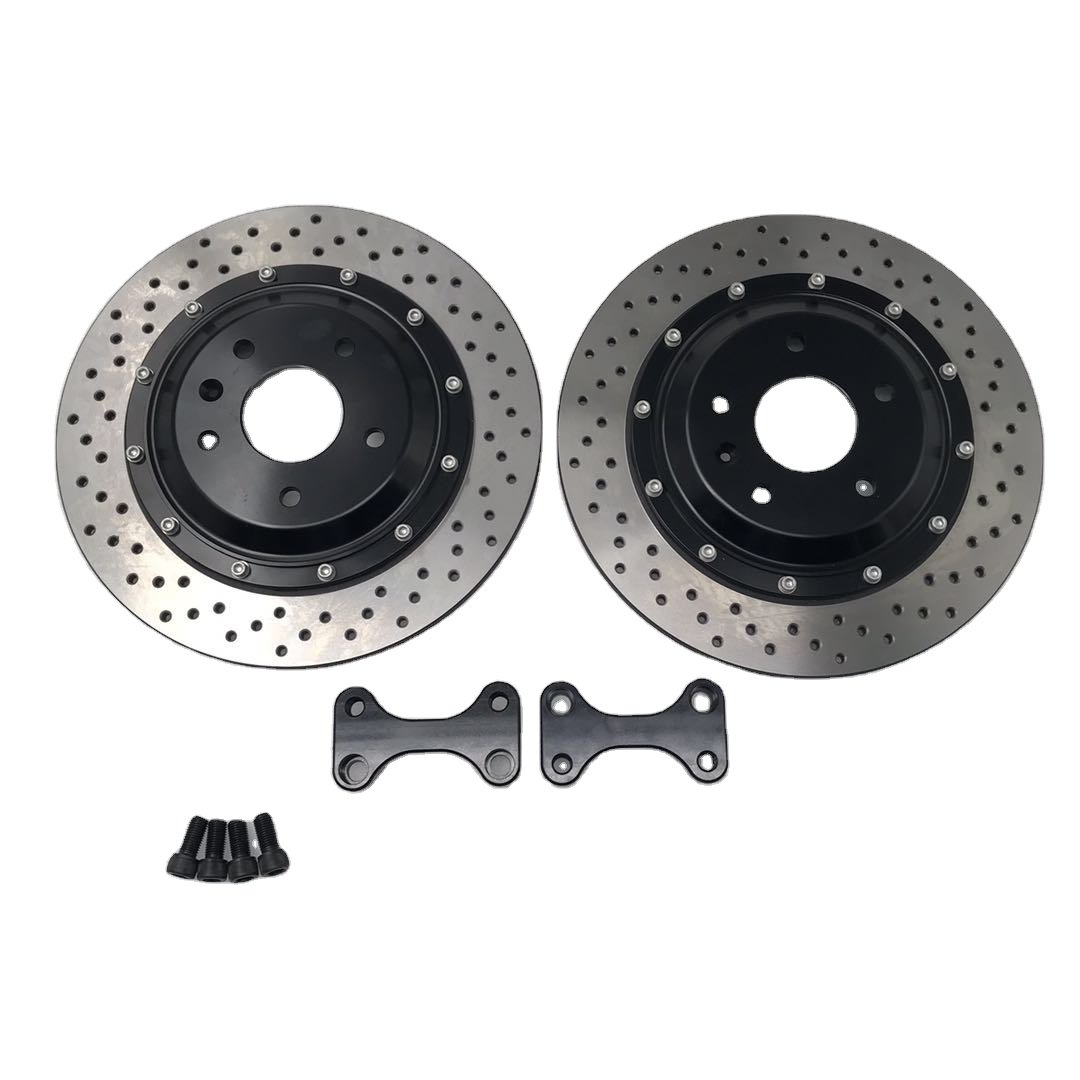 Jekit Rear Forged Large Brake Disc 330x10mm 2 Pieces Rotors Bell for VW Golf MK6