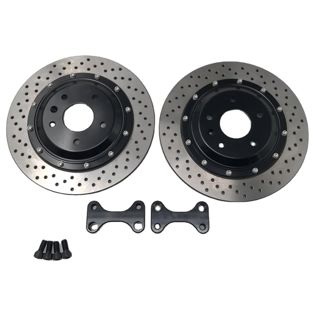 Jekit Rear Forged Large Brake Disc 330x10mm 2 Pieces Rotors Bell for VW Golf MK6