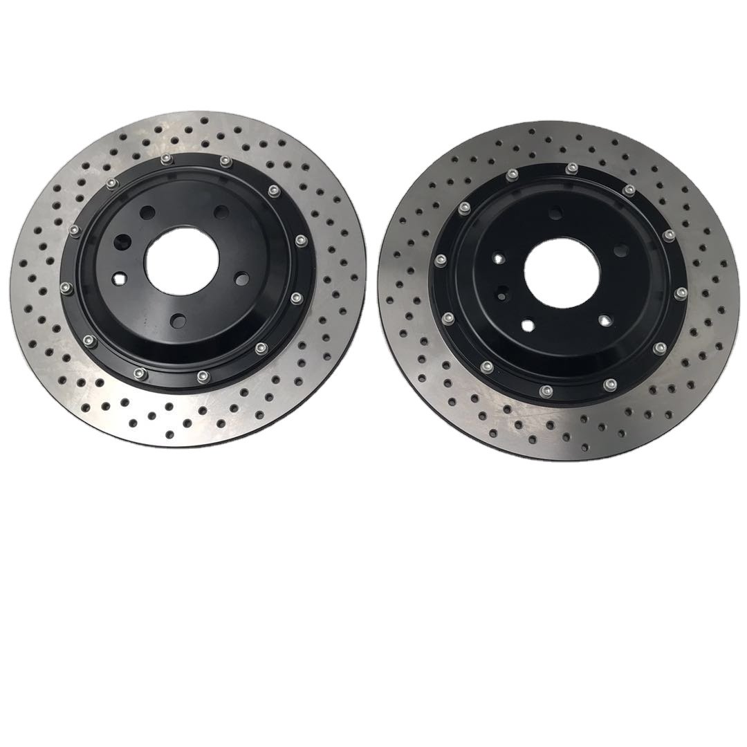 Jekit Rear Forged Large Brake Disc 330x10mm 2 Pieces Rotors Bell for VW Golf MK6