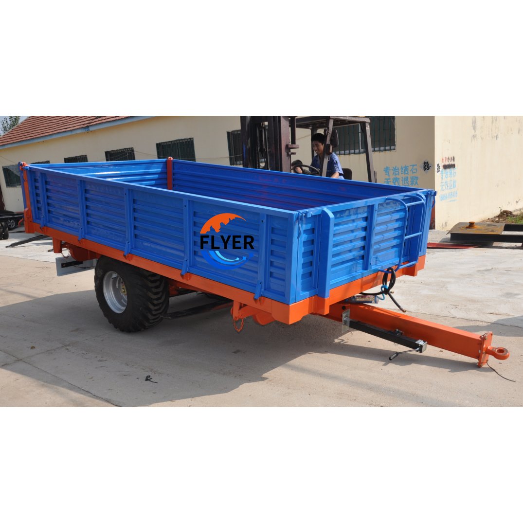 Single Axle Trailer WITH TRACTOR Tipping Single Action Oil Cylinder,oil Connection in Thread,gas Connection TRACTOR