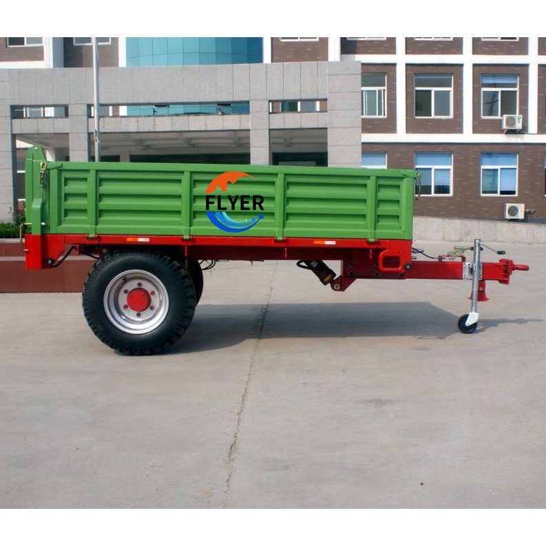 Single Axle Trailer WITH TRACTOR Tipping Single Action Oil Cylinder,oil Connection in Thread,gas Connection TRACTOR