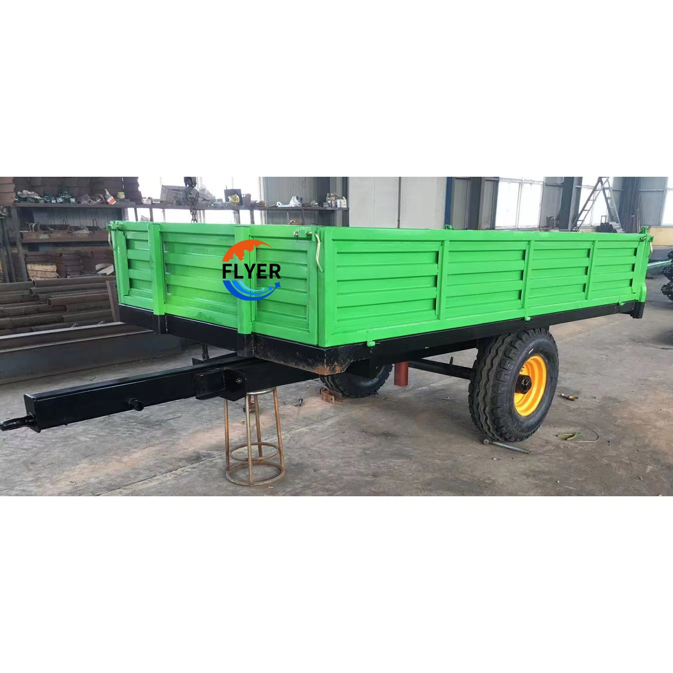 Single Axle Trailer WITH TRACTOR Tipping Single Action Oil Cylinder,oil Connection in Thread,gas Connection TRACTOR