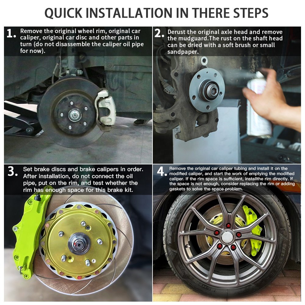 Hot Sale Brake System Racing 5200 330mm 343mm 4 Pistons Auto Brake Caliper for Toyota Bmw E46 E87 E86 E90 E91 COROLLA REIZ