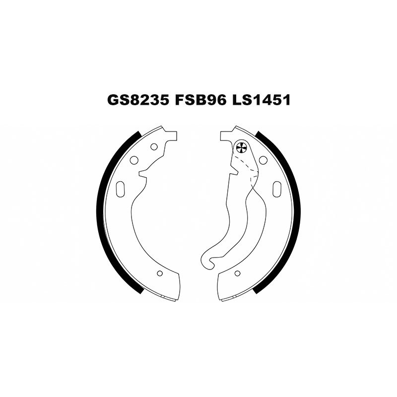 GS8235 FSB96 LS1451 Brake Shoes for BMW