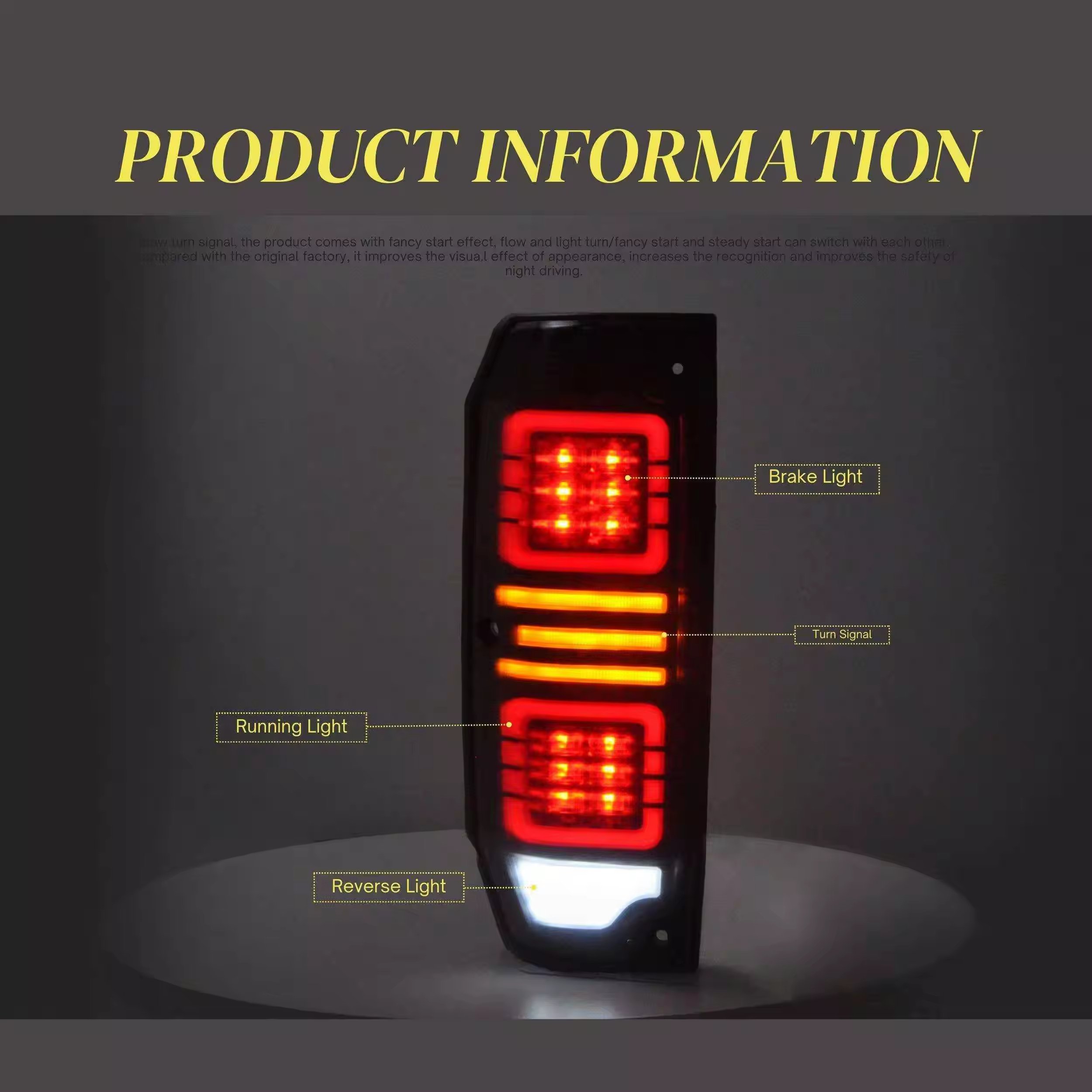 Factory Direct Sales Led Light Brake Lamp Reflector Kit for Toyota Land Cruiser Lc70 Lc76 Lc79 1984 - 2021