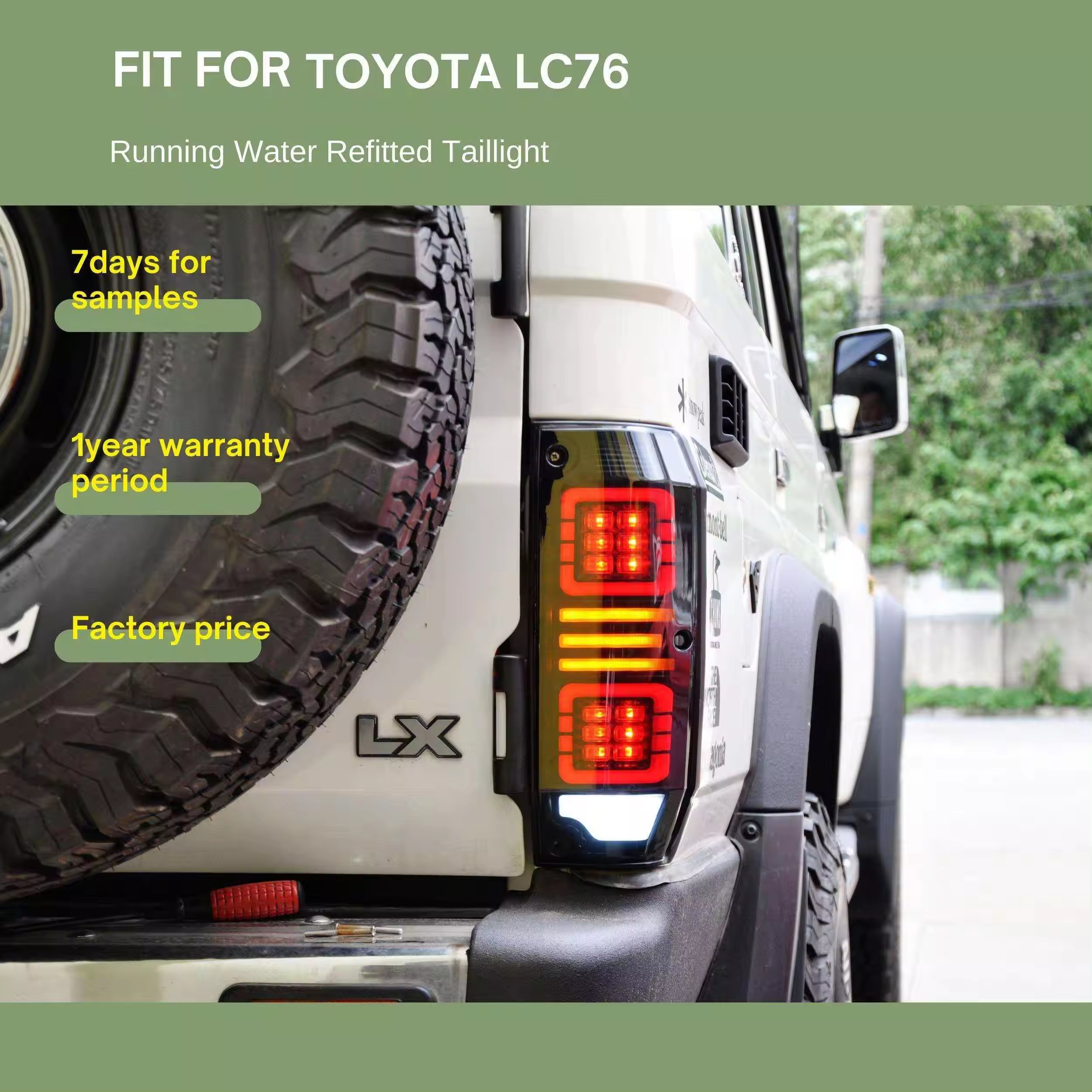 Factory Direct Sales Led Light Brake Lamp Reflector Kit for Toyota Land Cruiser Lc70 Lc76 Lc79 1984 - 2021