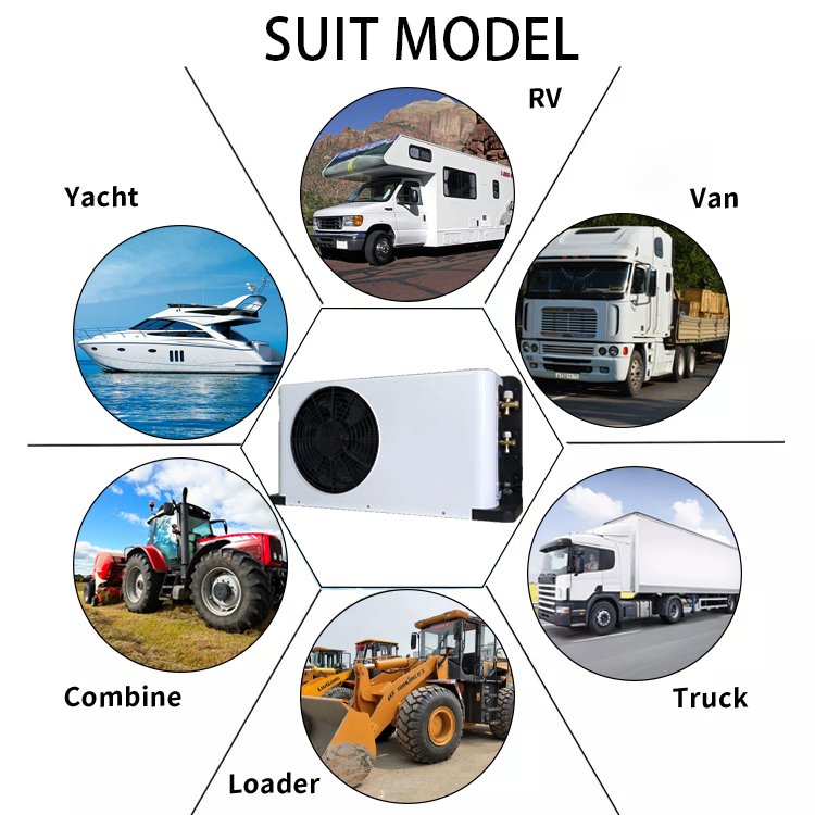 12V Air Conditioner Roof Top Truck Parking Air Conditioner 24V AC Parking Cooler Auto Air Conditioning System