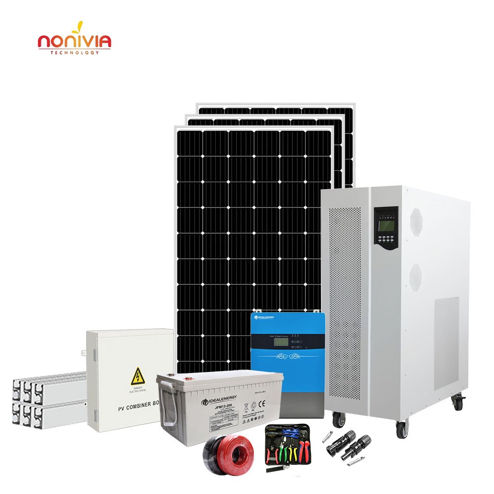NONIVIA 10kw 20kw 12kw 15kw Home off Grid Solar Micro Energy System 30kw Complete Package Free Shipping