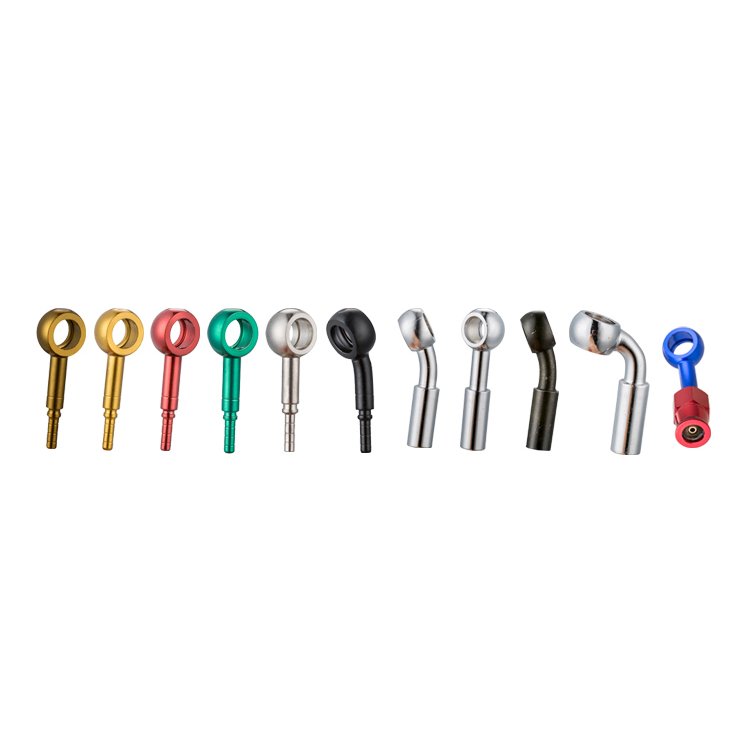 An3 Aluminium Motorcycle Hose Color Quick Coupling Banjo Eye Fitting for Ptfe Nylon Stainless Steel Braided Brake Oil Hose Line