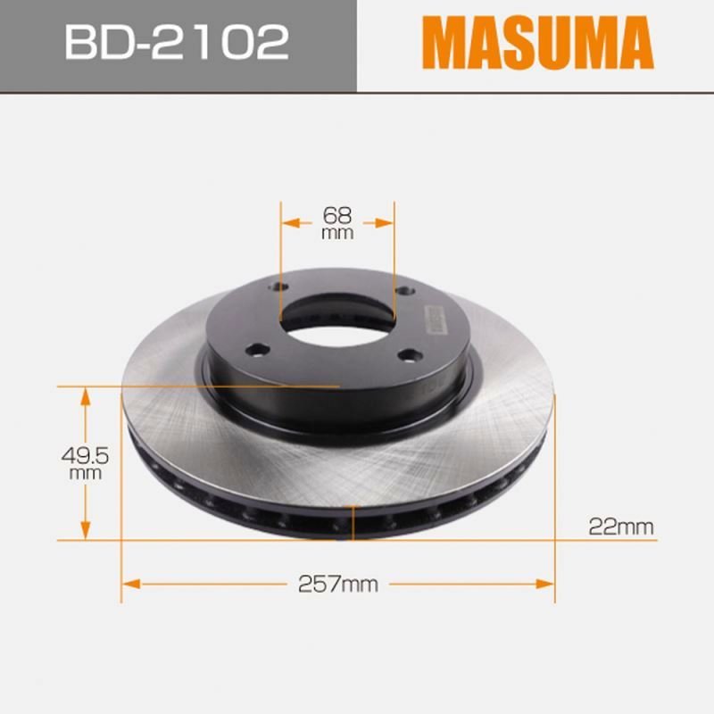 BD-2102 MASUMA Spare Parts Brake Disc 40206-93J00 40206-93J01 40206-95F0A 40206-95F0B for NISSAN PRIMERA VENY11