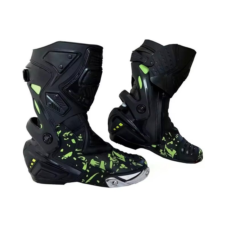 Top Trending Motorcycle & Auto Racing Wear Custom Motorbike Leather Racing Boot Motorcycle Racing Shoes