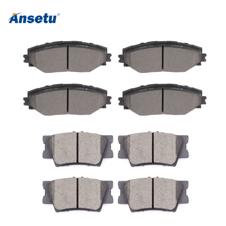 Ansetu D1211-8331 New Front Rear Disc Brake Pads Fit for Toyota Vanguard Auris Blade Harrier Mark X Zio Mirai Prius Alpha RAV 4