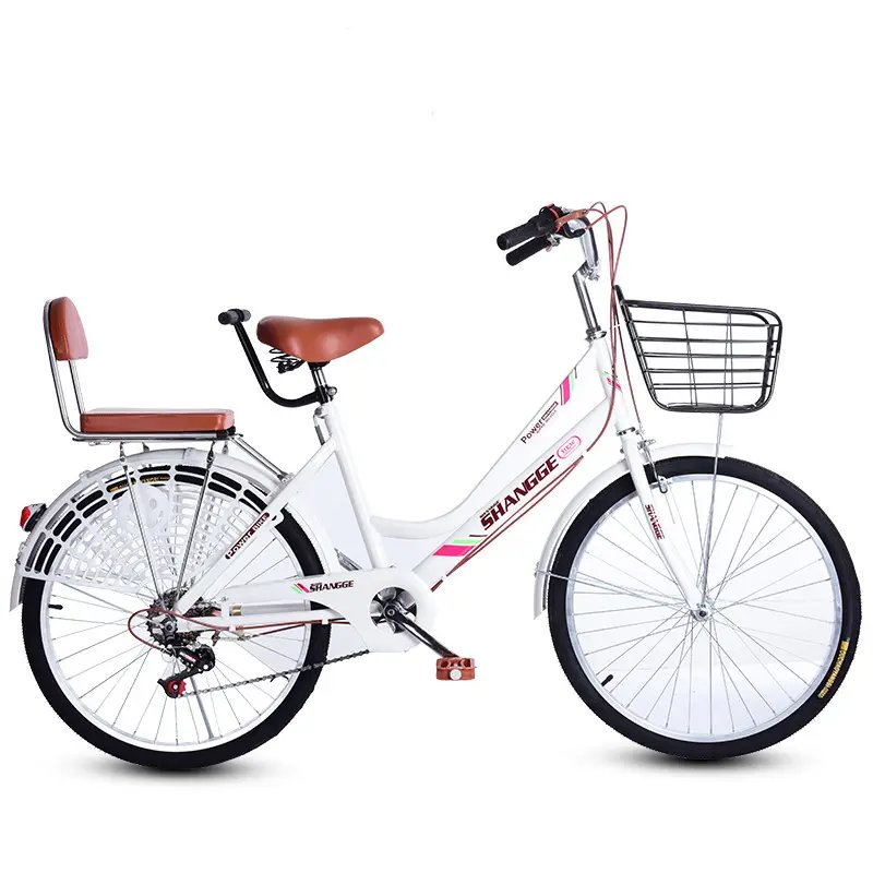 Old Model 26inch Adult Bicycle Cheap comfort City Bikes Compact City Bike 26 Bicicleta De Ciu with Basket and Rear Seat