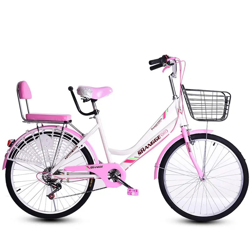 Old Model 26inch Adult Bicycle Cheap comfort City Bikes Compact City Bike 26 Bicicleta De Ciu with Basket and Rear Seat