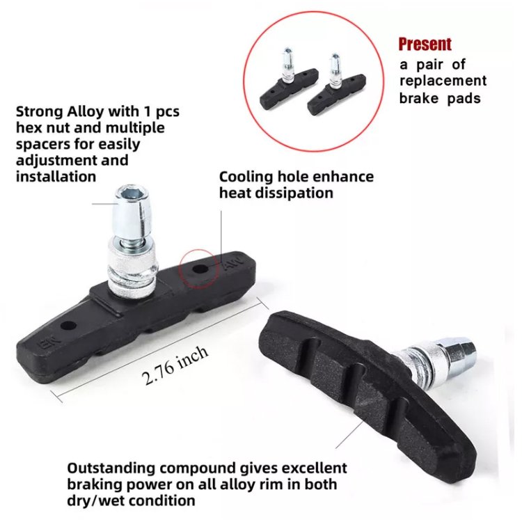 Aluminum Alloy V Brake Moutain Bikes Road Bike Bicycles Brake Cycling Parts
