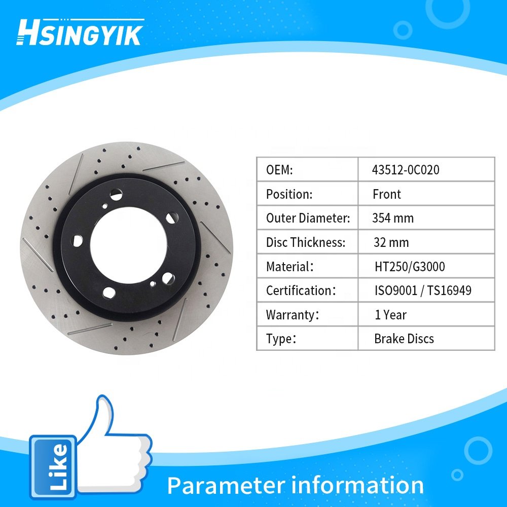 Geomet Right Brake Rotors Disc for Nissan Patrol Y60 Y61 Y62 Xterra