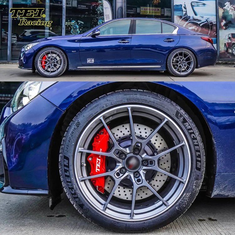Front Big Brake Kit 6 Piston Caliper with 378*32 mm Rotor BBK Auto Brake System for INFINITI Q50L 19 Inch Car Rim