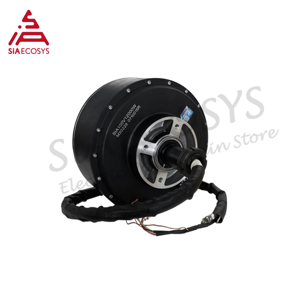 SiAECOSYS QS 4wd 12000W V4 96V 146kph Hub Motor with SIAPT96800 Controller Power Train Kits for High Power Electric Car