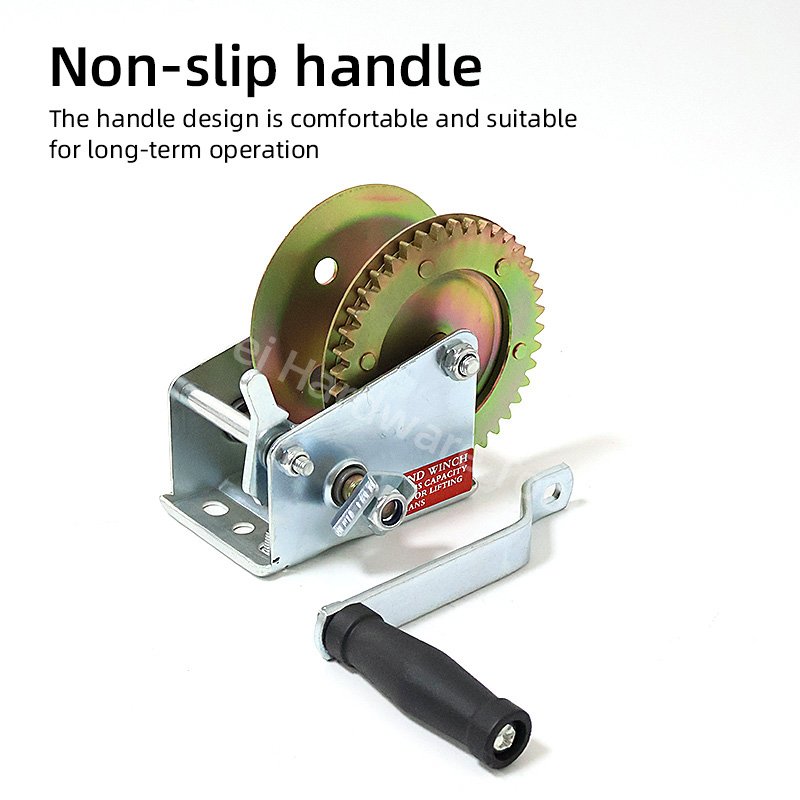 Hot Selling in Factories Manural Hand Winch 1200LB with Brake with Webbing & Cable or Without Webbing or Cable