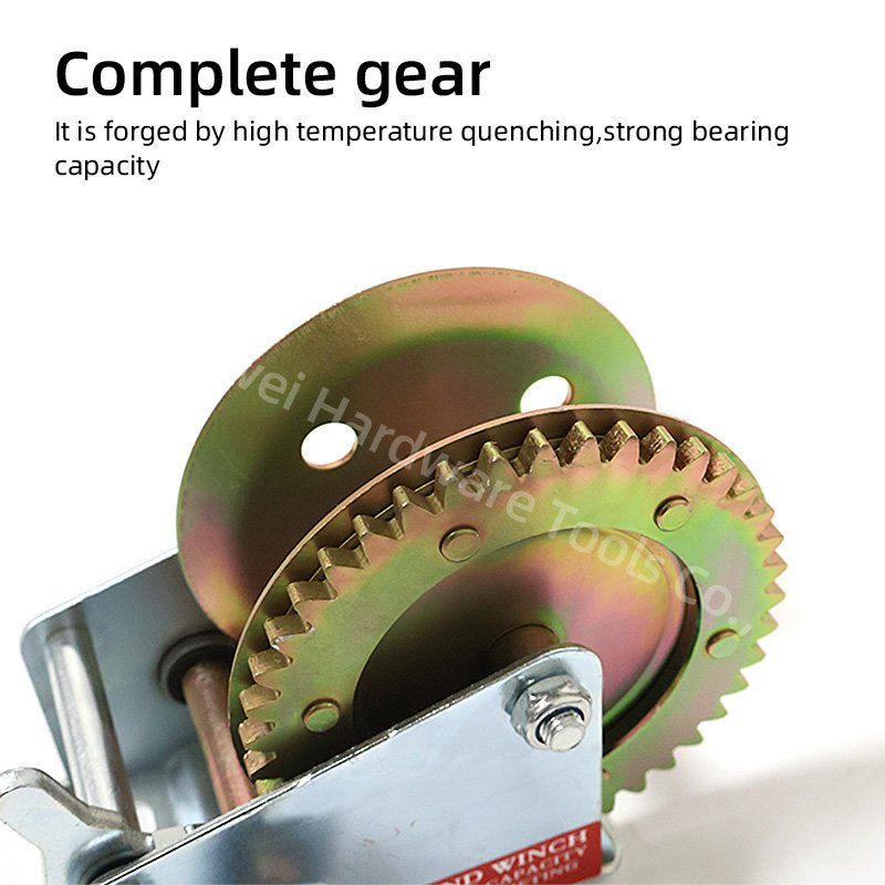 Hot Selling in Factories Manural Hand Winch 1200LB with Brake with Webbing & Cable or Without Webbing or Cable