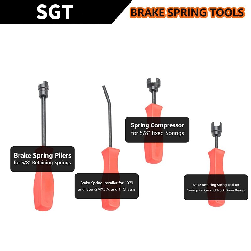 Car Auto Tools 8PCS Drum Brakes Adjusting Service Repair Tool Spring Compressor