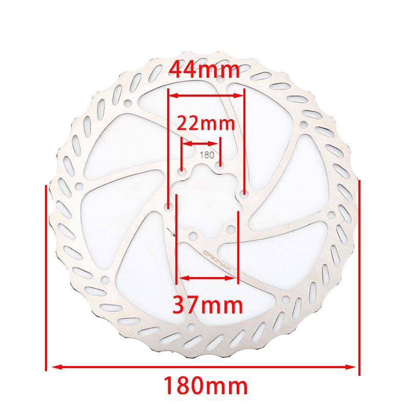 180mm Mountain Bike Motorcycle Brake Disc Stainless Steel 6 Hole 37mm Inner Diameter for Pit Dirt Bike Motocross Mountain Bike