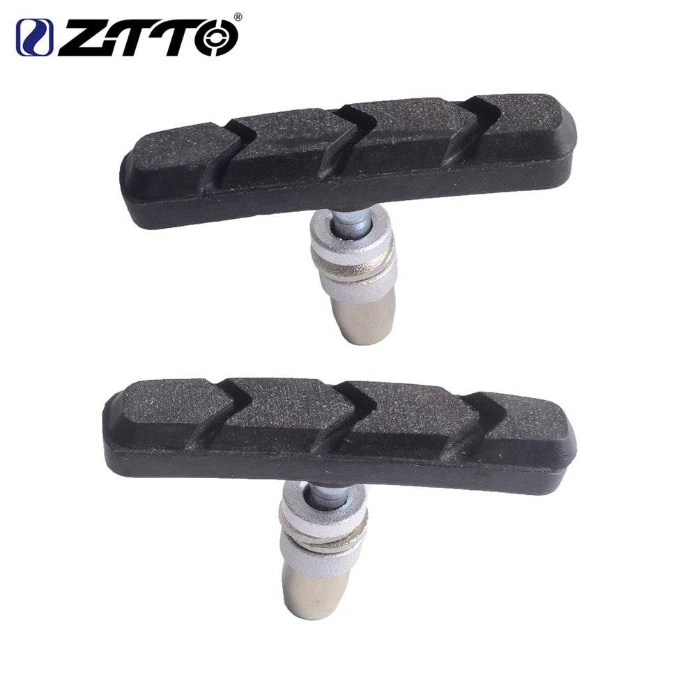 ZTTO 1 Pair MTB Mountain Bike Road Bicycle Cycling Braking V-Brake Pads Blocks Holders Durable Rubber Shoes 65mm