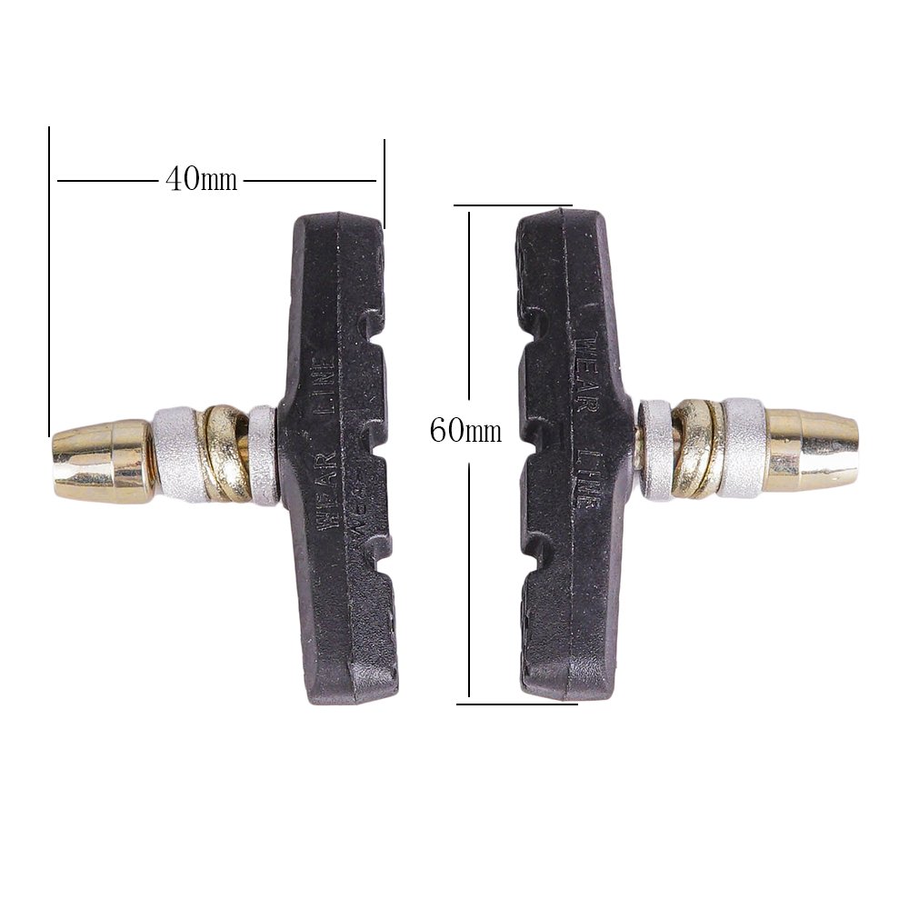 ZTTO 1 Pair MTB Mountain Bike Road Bicycle Cycling Braking V-Brake Pads Blocks Holders Durable Rubber Shoes 65mm