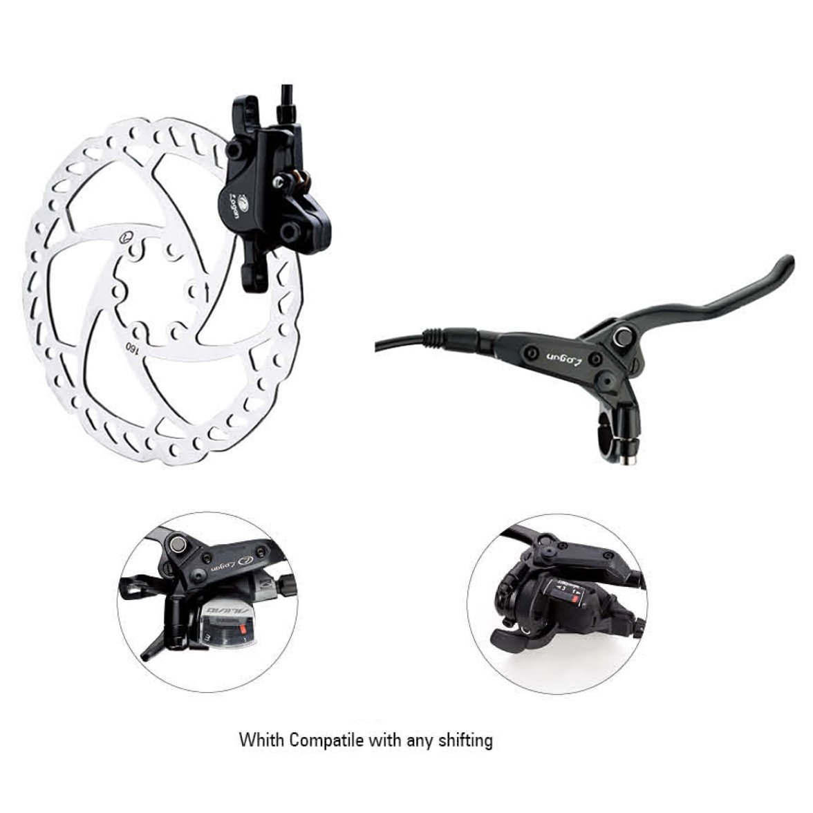 Economic Logan 3 Finger Aluminum Alloy MTB Mountain Bike Fat Tire Beach Cruiser Bicycle Hydraulic Disk Brake for Sale