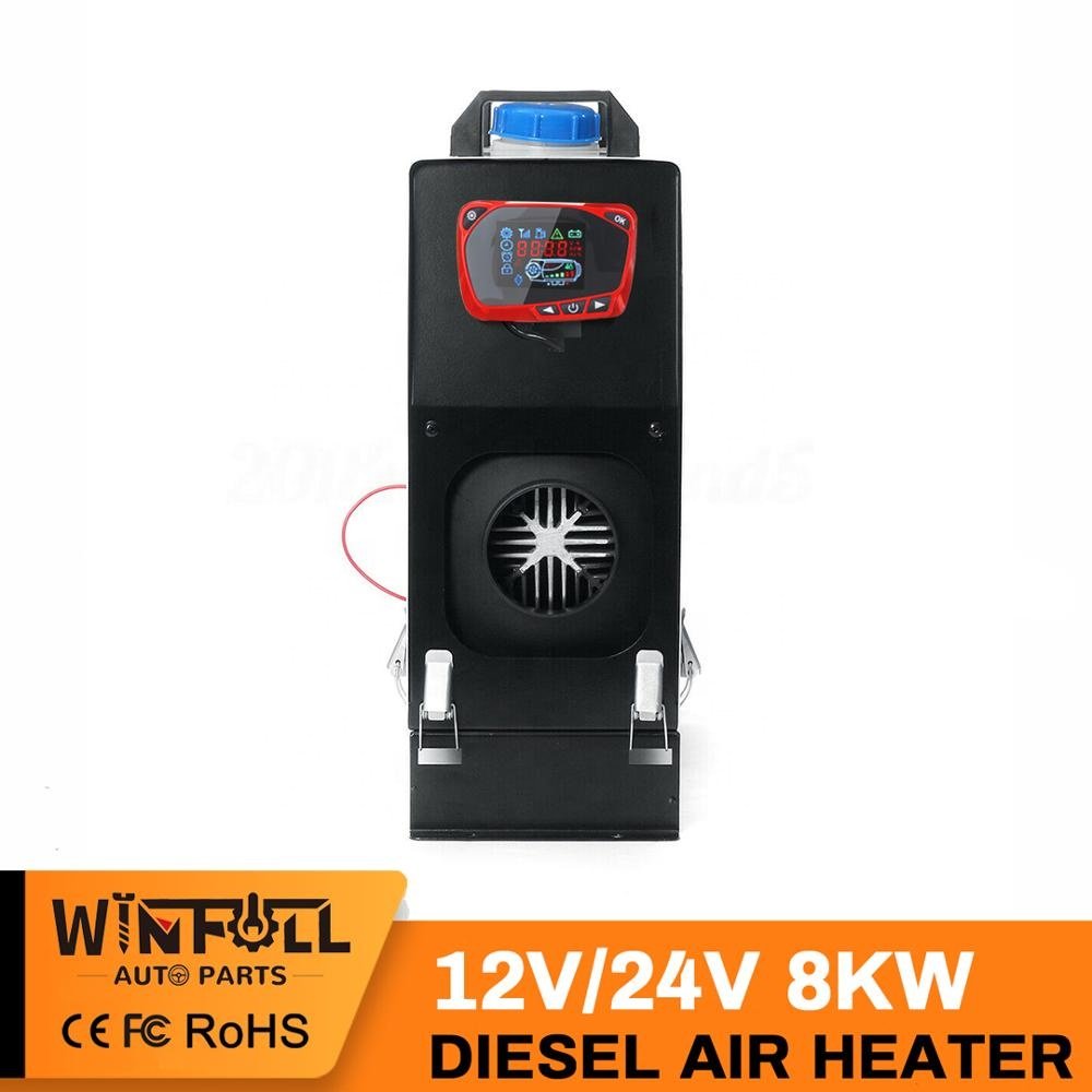New 12V/24V 8KW Black and White LCD Diesel Air Heater All in One Parking Heater