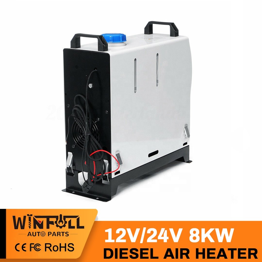 New 12V/24V 8KW Black and White LCD Diesel Air Heater All in One Parking Heater