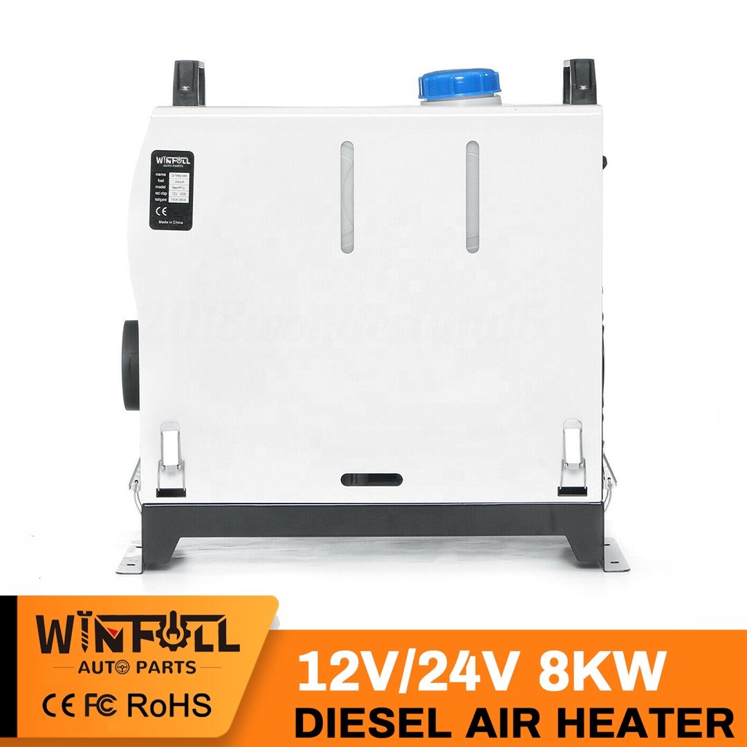 New 12V/24V 8KW Black and White LCD Diesel Air Heater All in One Parking Heater