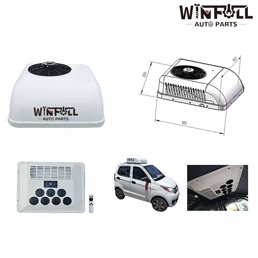 Rooftop Van Parking Air Conditioner Auto Truck Tractor Car Cab 24V Mini Air Conditioner for Cars 12V