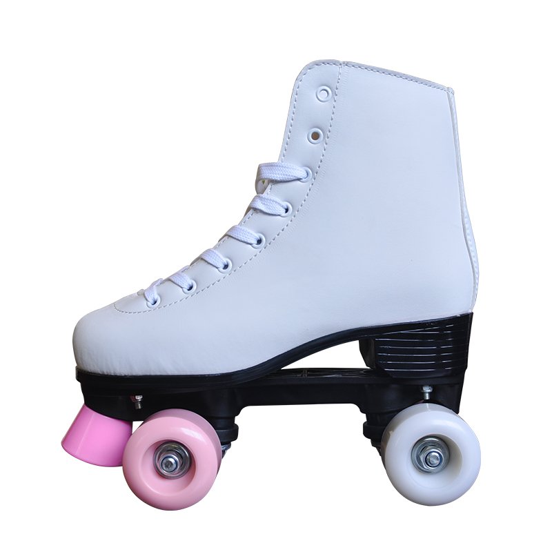 Beautiful Colorful Flower pink Wheels Brake Four Wheel Roller Skate Shoes