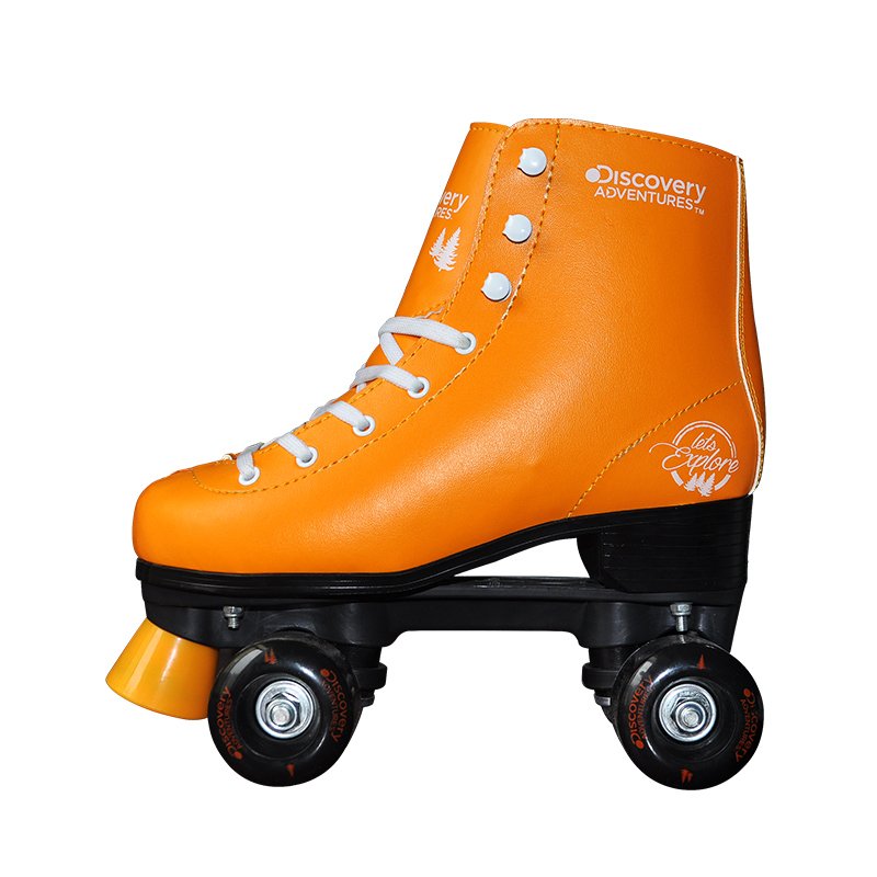Beautiful Colorful Flower pink Wheels Brake Four Wheel Roller Skate Shoes