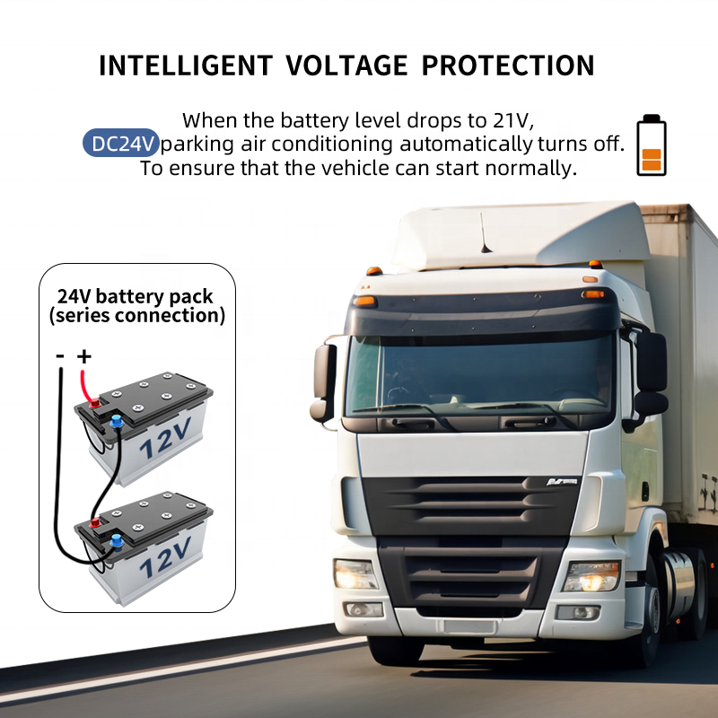 24V Split Air Conditioning for Auto Parking 12 Volt Rooftop Camper RV Trailer Truck Tractor Van Caravan Air Conditioner
