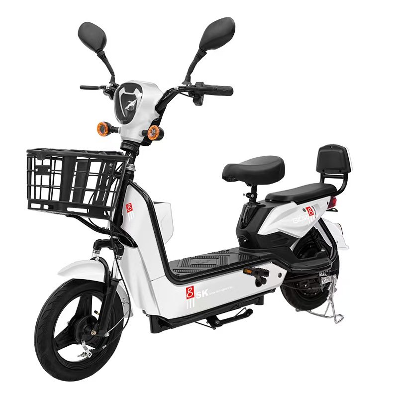 Electric Leisure Bicycle with Carbon Steel Frame & 48v 350W Motor Power Drum Brake Sturdy & Convenient 60km Range City Cylinder