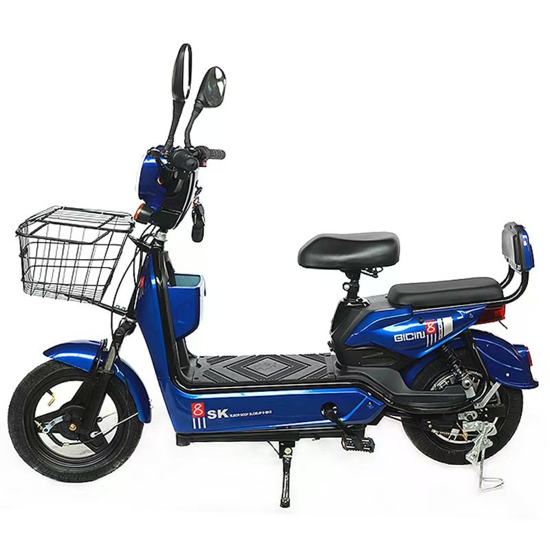 Electric Leisure Bicycle with Carbon Steel Frame & 48v 350W Motor Power Drum Brake Sturdy & Convenient 60km Range City Cylinder
