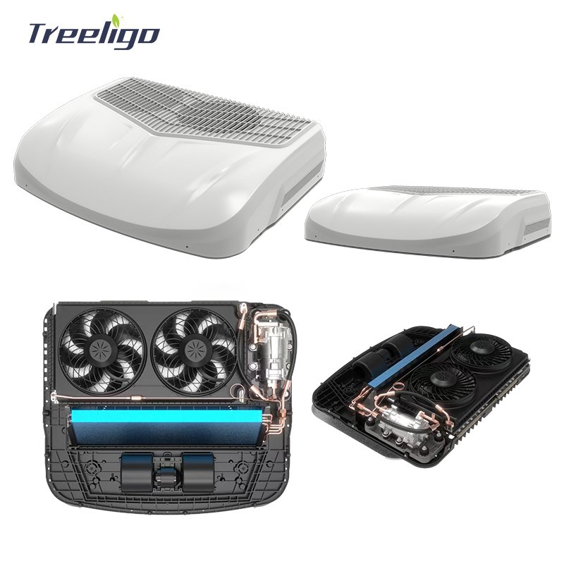Dual Fan Rooftop Car Air Conditioner Parking Cooler 12v 24v Apu Air Conditioner For Cab Tractor Bus Truck Caravan