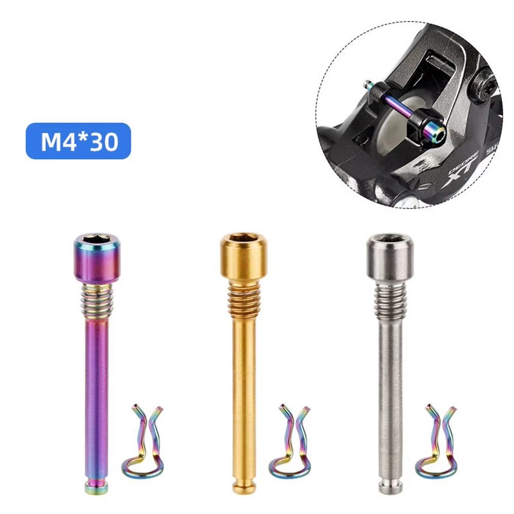 Bicycle Hydraulic Disc Brake Pad Bolt Titanium Alloy Pin Insert Caliper Screw Retainer Pin for Shimano XTR Ultegra M985 R8070