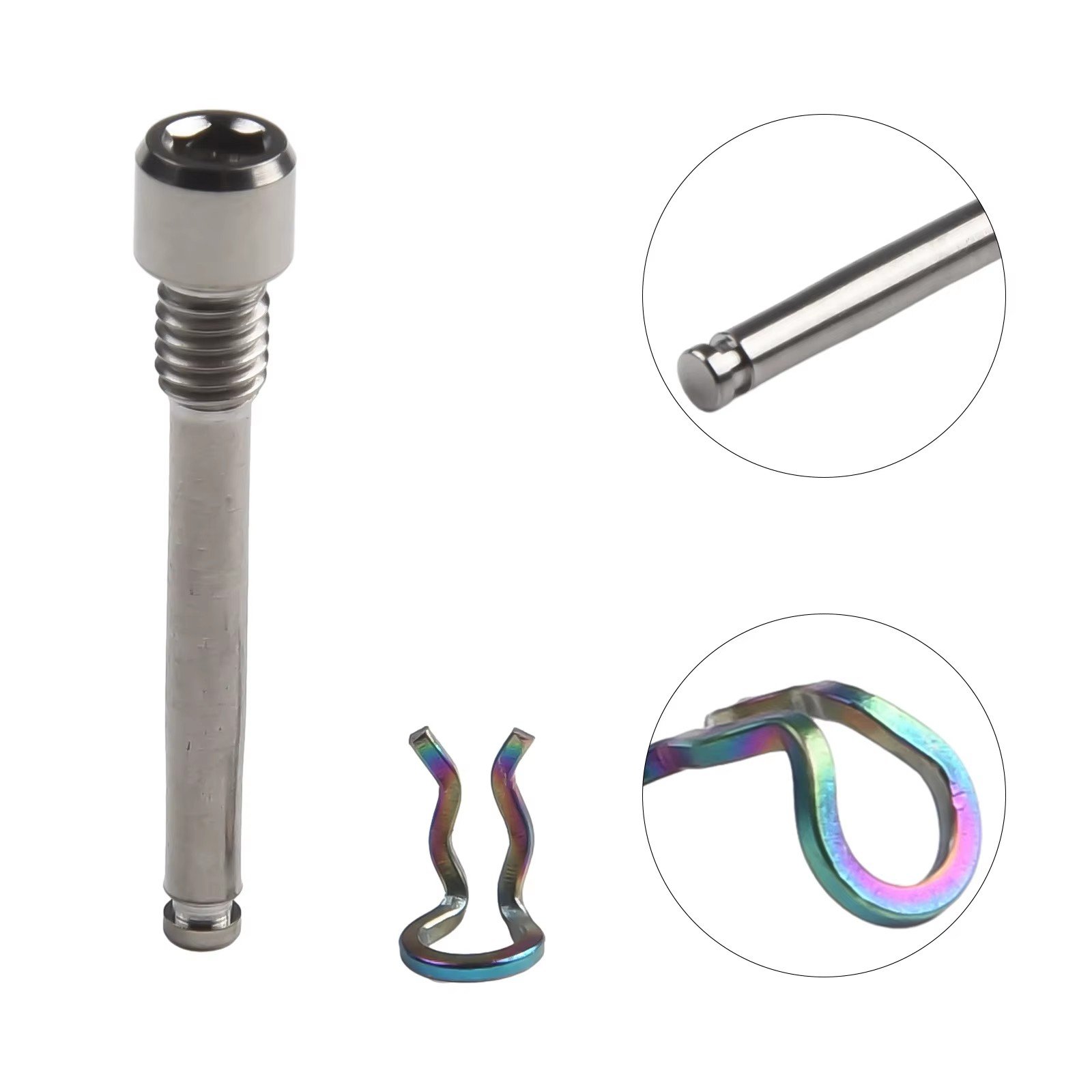 Bicycle Hydraulic Disc Brake Pad Bolt Titanium Alloy Pin Insert Caliper Screw Retainer Pin for Shimano XTR Ultegra M985 R8070