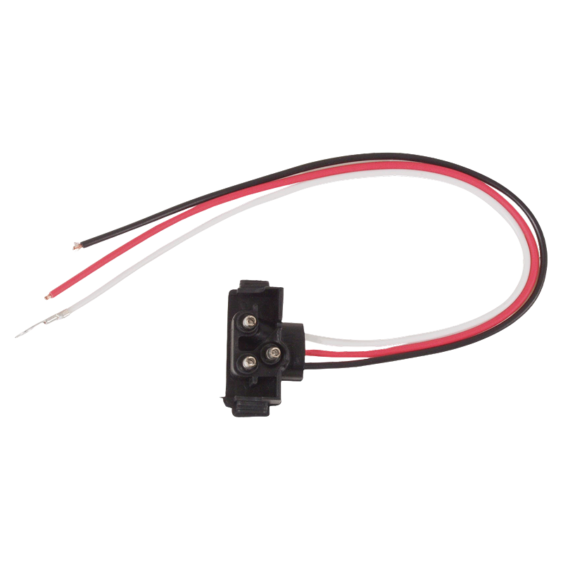 Right Angle 3-Pin Trailer Connector Pigtail Harness 15cm Nylon for Truck Trailer Stop Turn Tail Brake Backup Light Auto
